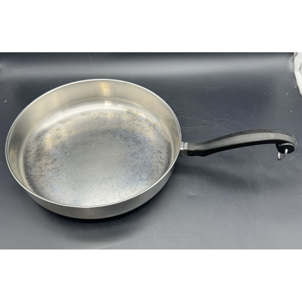 Vintage Farberware Stainless Steel 10” Skillet Frying Pan No Lid USA Made